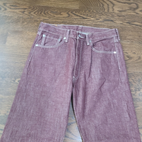 Levi's 501 XX  Denim Men's Jeans Burgundy Color Sz.34×34 - Picture 2 of 10
